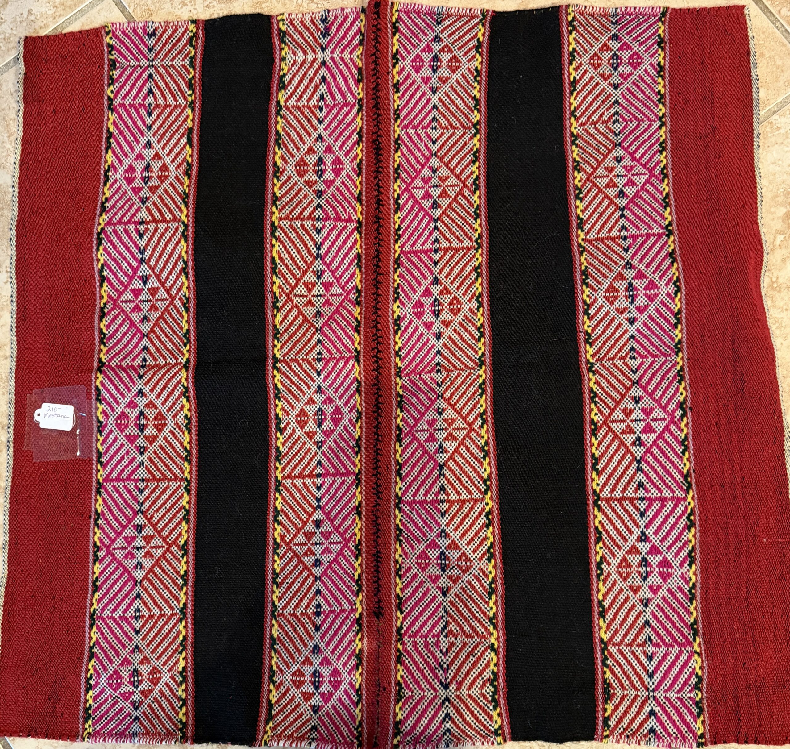 Handwoven llama wool ceremonial cloth