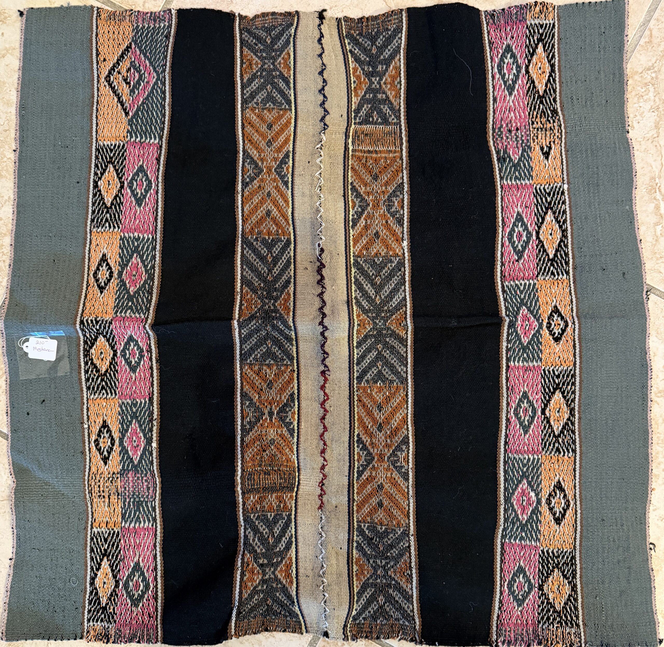 Handwoven llama wool ceremonial cloth