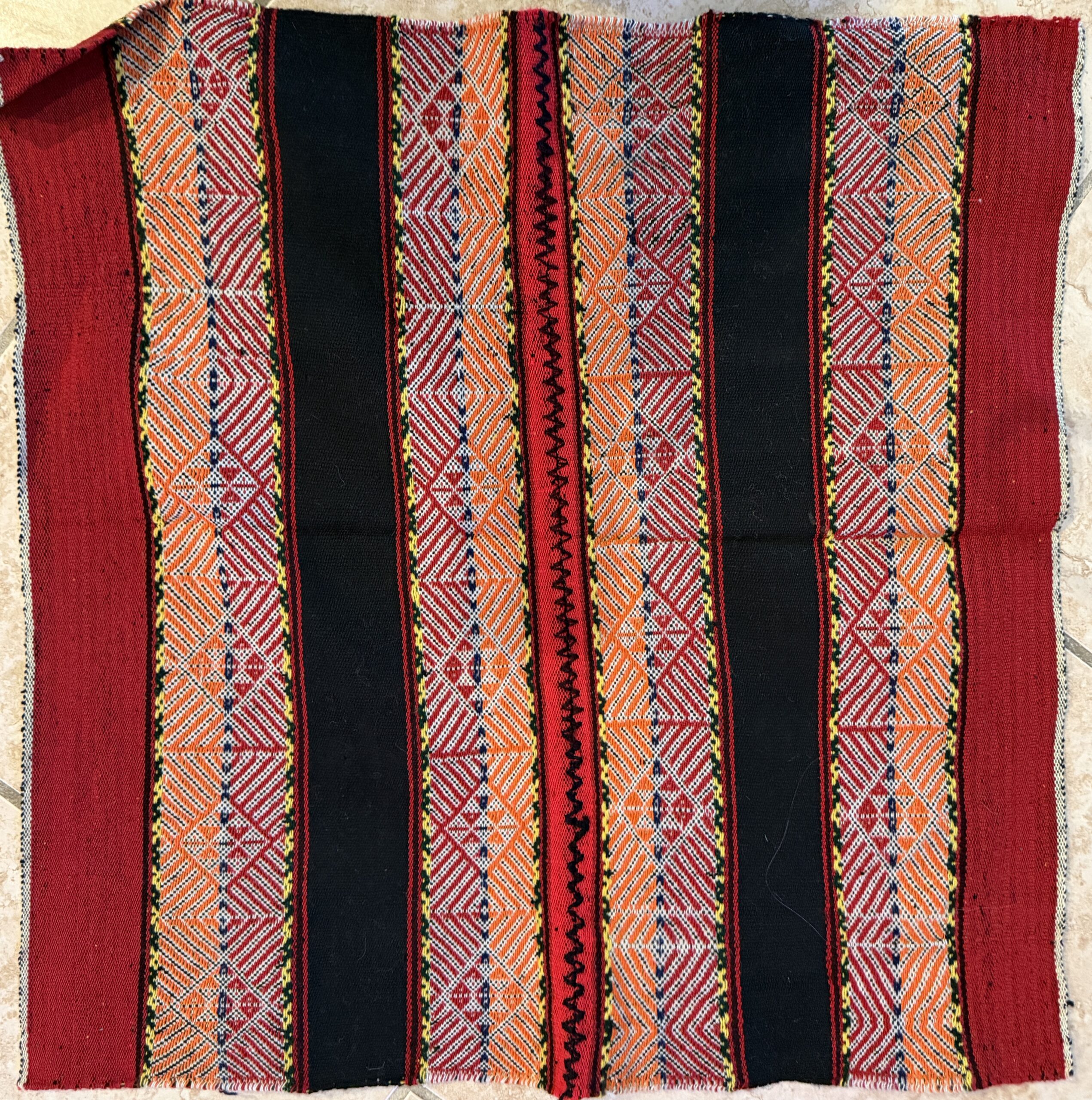 Handwoven llama wool ceremonial cloth