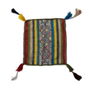 Authentic Peruvian handwoven inner mesa cloth with traditional Andean woven patterns and colorful tassels, handmade by artisans in Peru for wrapping sacred medicine bundles, tarot and oracle cards, crystals, altars, etc.